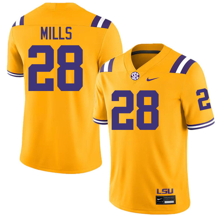 Jalen Mills LSU Tigers Jersey,Louisiana State University Tigers Football Jersey-Gold